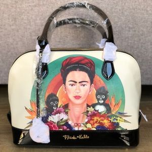 SOLD Authentic Frida Kahlo w/ Monkeys Dome Satchel